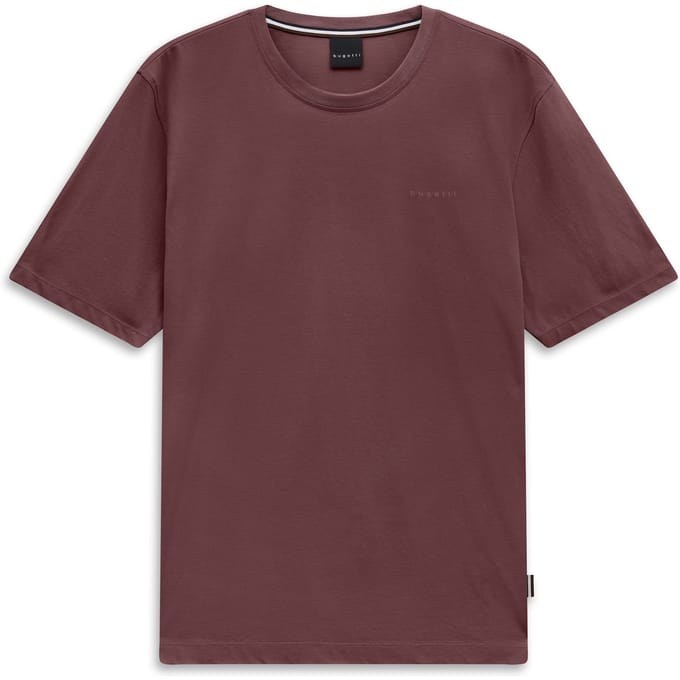 Bugatti Herren T-shirt van katoen met print op de borst