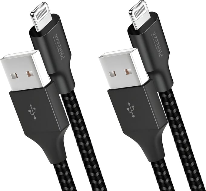 Usb Kabel geschikt voor iPhone 14 t/m 7 - 1m - Stevig nylon