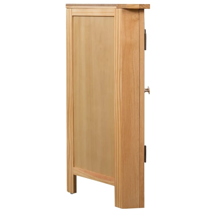 vidaXL - Hoekkast - 80x33,5x78 - cm - massief - eikenhout