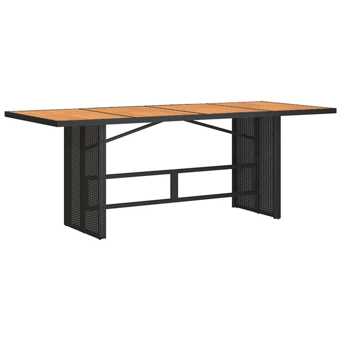 vidaXL - 9-delige - Tuinset - poly - rattan - zwart