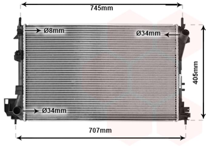 Van Wezel - RADIATOR VOOR FIAT CROMA 2005-2007 1300246