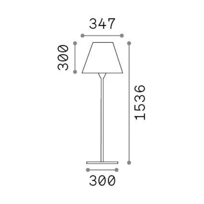 Ideal Lux Arcadia buiten vloerlamp, antraciet, hoogte 154 cm