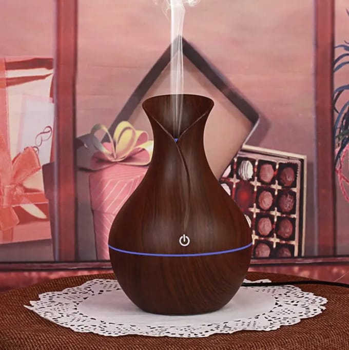 Estacks Luchtbevochtiger - Humidifier - Aroma Diffuser - Luchtbehandeling - Stoombevochtiger - Donker Grainwood