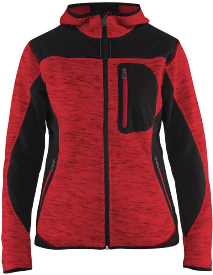 Blaklader Dames Vest met Softshell 4931-2117 - Rood/Zwart - XXL