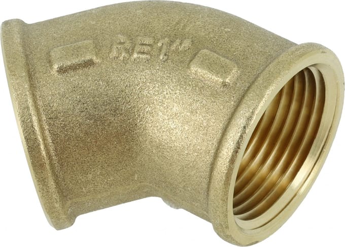 Bonfix messing Bocht 45� - 1 - binnendraad