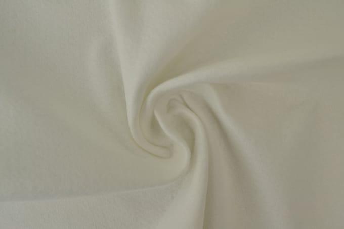 Vilt stof - 1mm dik vilt - 1 meter - Per meter - Gebroken wit