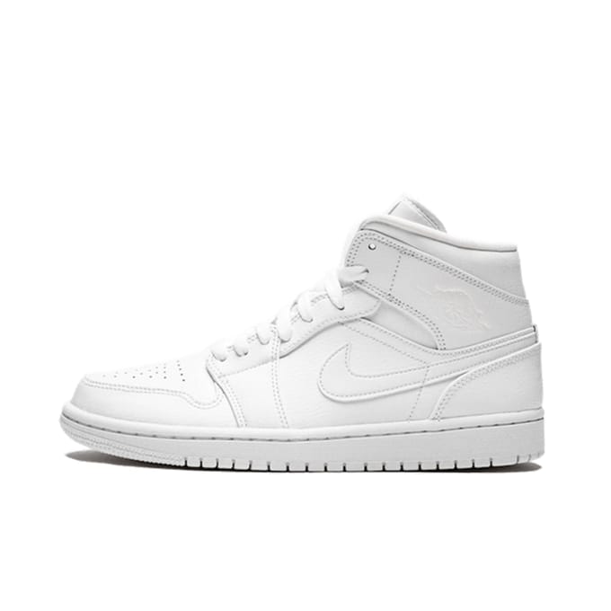 Jordan Aj1 Mid Sneakers Heren - Wit - Maat 43 - Leer, Synthetisch