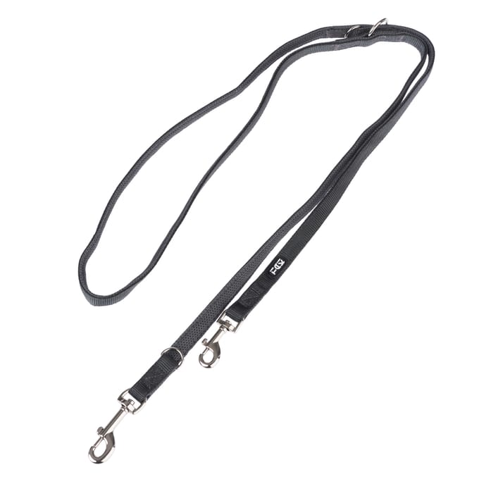 TIAKI Hondenlijn Mesh, antraciet - 200 cm lang, 15 mm breed