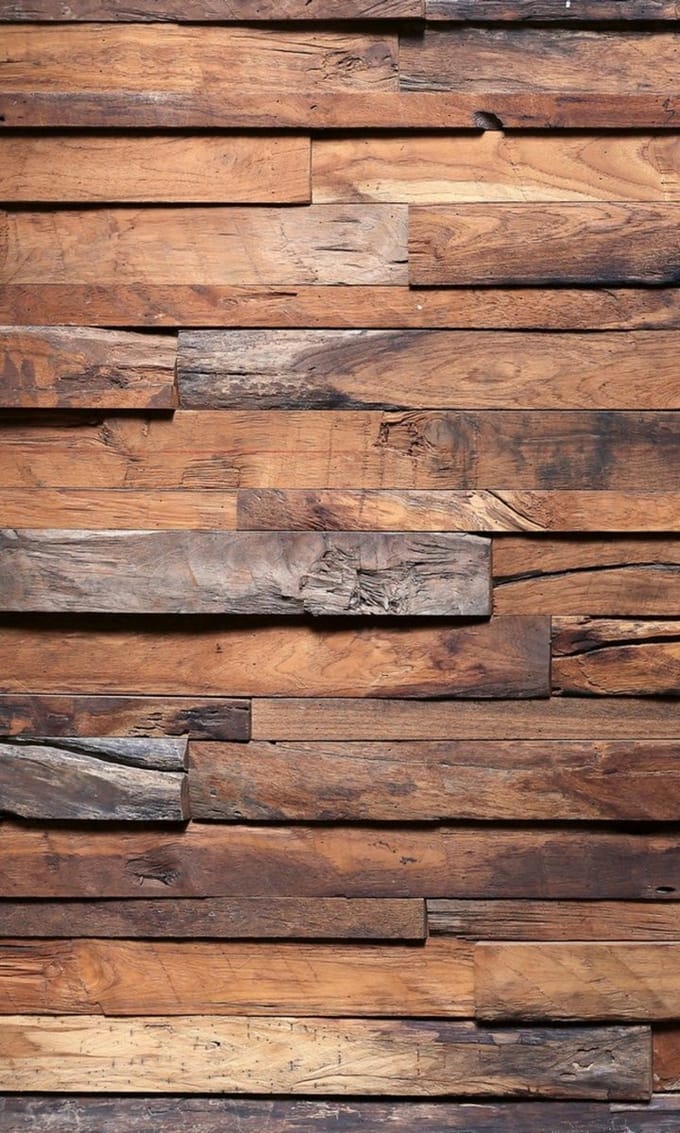 Fotobehang - Wooden Wall 150x250cm - Vliesbehang