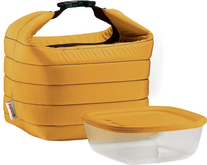 Guzzini On the Go Thermotas + 1 schaal - Okerkleurig