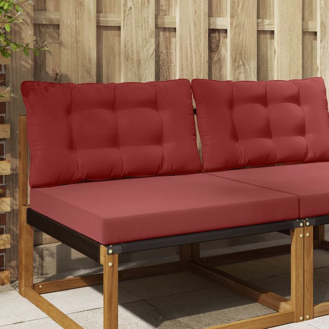 vidaXL - Buitenbankkussen - Polyester - Wijnrood - 80 - x - 68,5 - cm