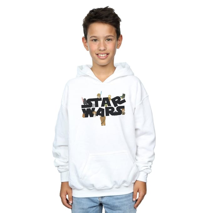 Star Wars Jongens Kiddie Logo Hoodie (Wit)