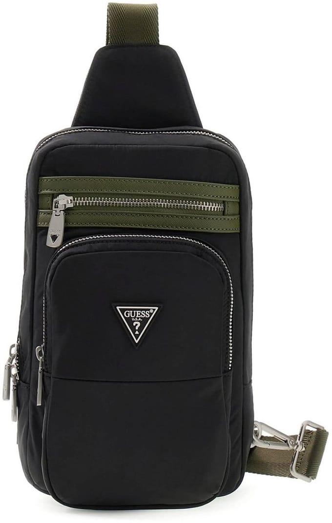 GUESS slingtas Berlin Multipocket Crossover Black zwart