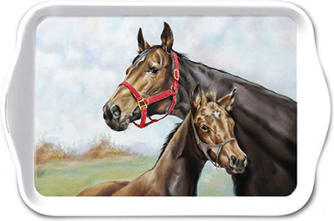Tray melamine 13x21 cm Horse love