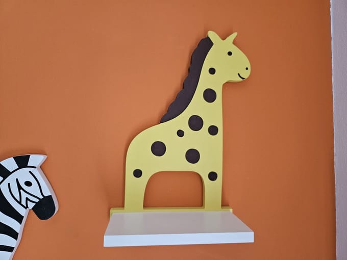Moliland Serie - Giraffenplank - Handgeschilderd - 3D-Constructie - Exotische Decoratie