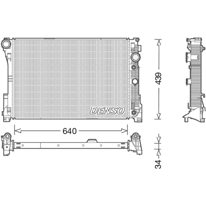Radiator, motorkoeling DENSO DRM17048