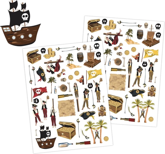 Piraten Stickers – Stickervellen voor Kinderen - Stickers Jongens
