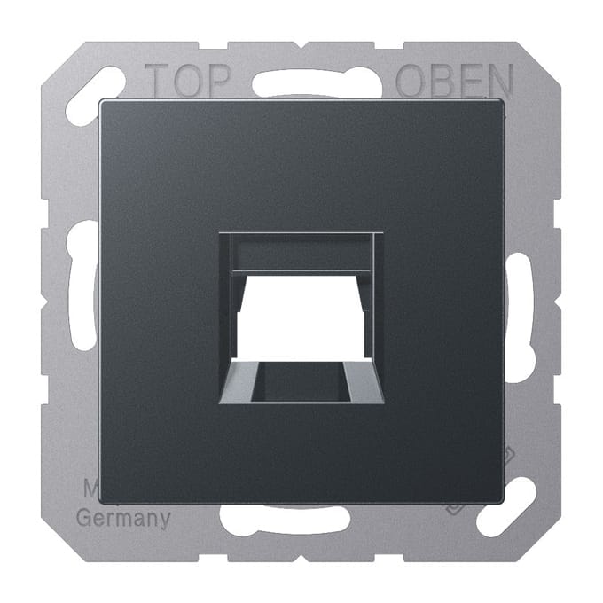Jung A500 Modulaire Jack Afdekking Plaat Antraciet - A1569-15WEANM