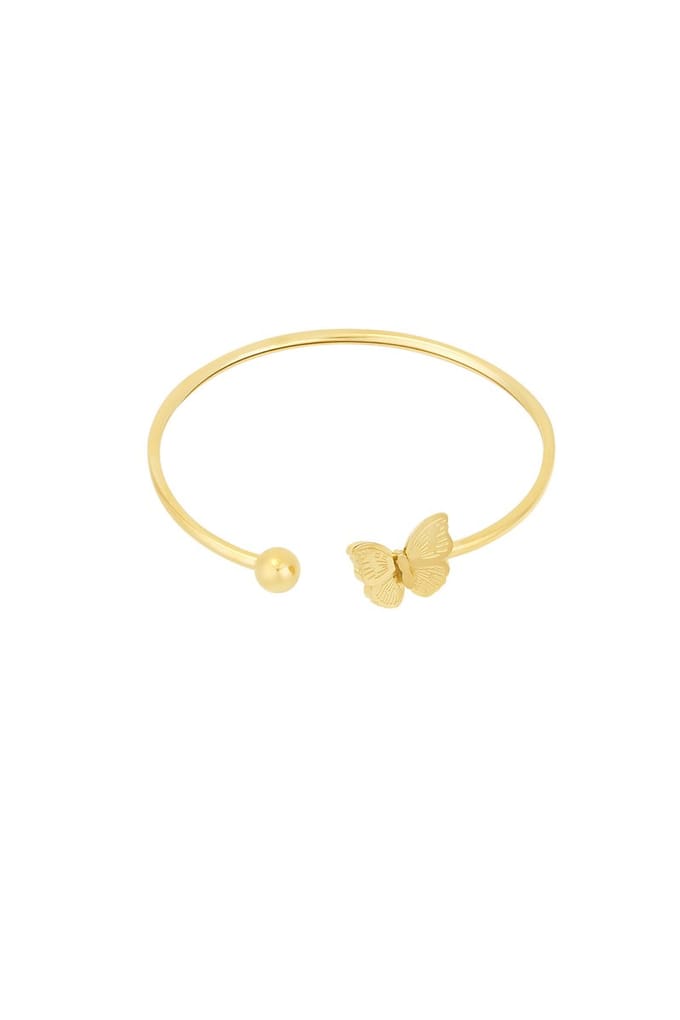 Yehwang Butterfly - Armband - One Size - Stainless steel - Goudkleurig