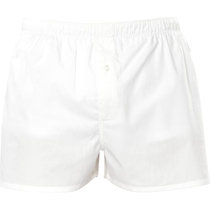 Asquith & Fox Heren Klassiek Elastiek Boksers / Onderkleding (Wit)