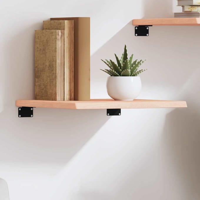 vidaXL - Wandschap - 40x40x2 - cm - onbehandeld - massief - eikenhout