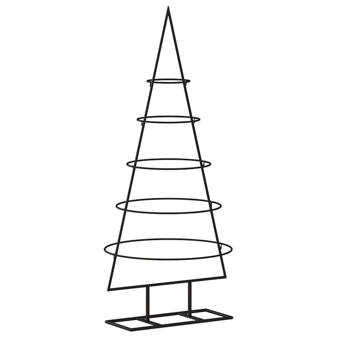 vidaXL - Kerstdecoratie - kerstboom - 90 - cm - metaal - zwart