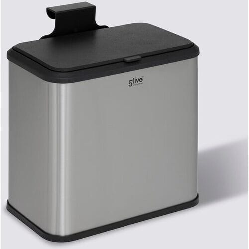 5Five Afvalemmer voor Compost - Hangend - 5L - Roestvrij Staal