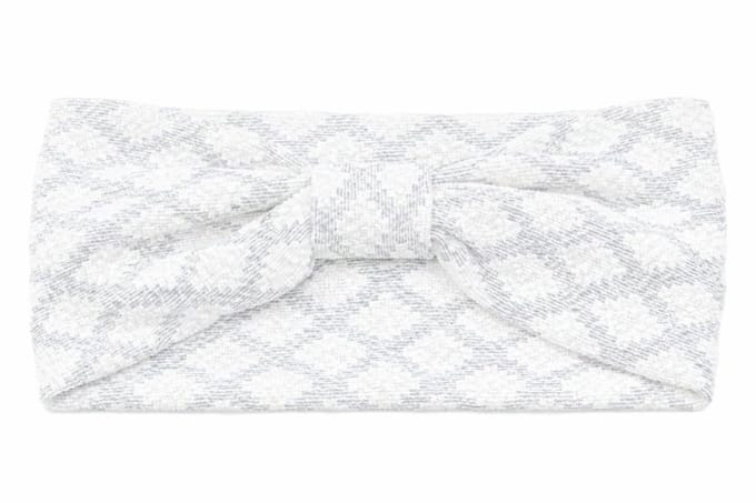Emilie Collection - haarband - wit - glitter - zilver