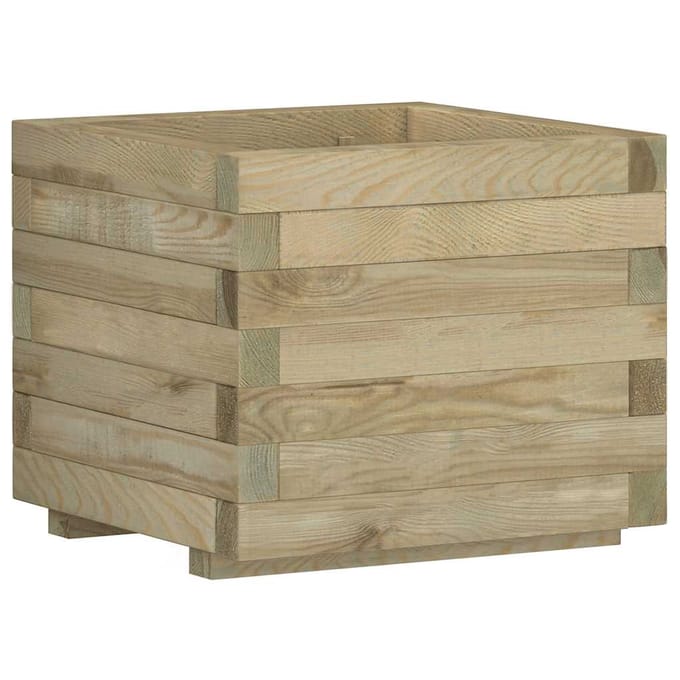 vidaXL - Plantenbak - verhoogd - vierkant - 50x50x40 - cm - hout