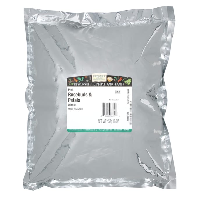 Frontier Co-Op, Hele Roze Rozenknoppen & Blaadjes, 453G(16oz) brown