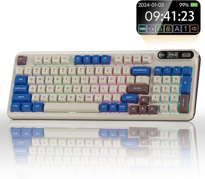 KZZI Z98 - Toetsenbord - Latte - Rainbow Switch