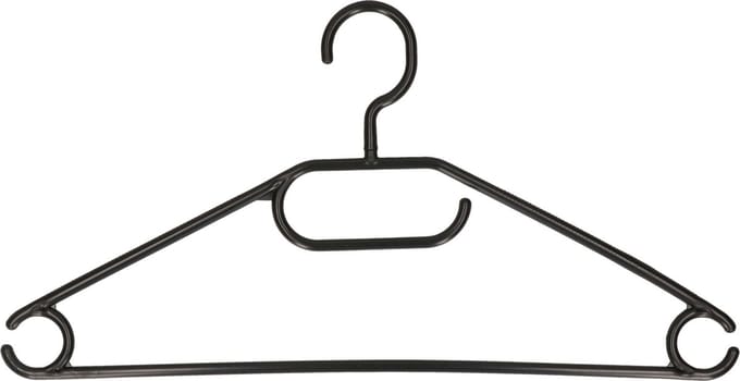 Storage solutions Kledingkast kledinghangers pakket - 30x stuks - stevig kunststof - zwart