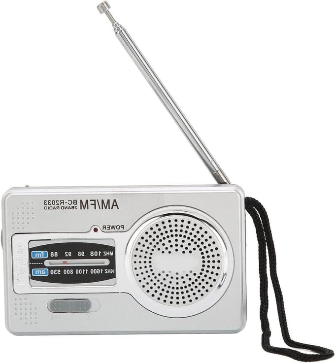 Draagbare Radio - Mini Transistor - Onderweg Muziek - Batterij Aangedreven - Compact Formaat - Zwart