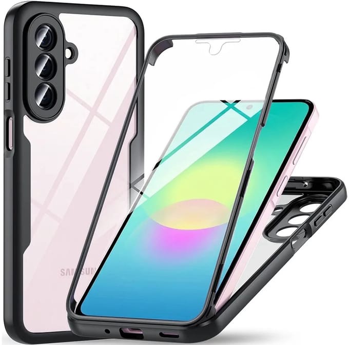 Hoesje geschikt voor Samsung Galaxy A27 - Techsuit ColorVerse 360 Case met Screenprotector - Zwart