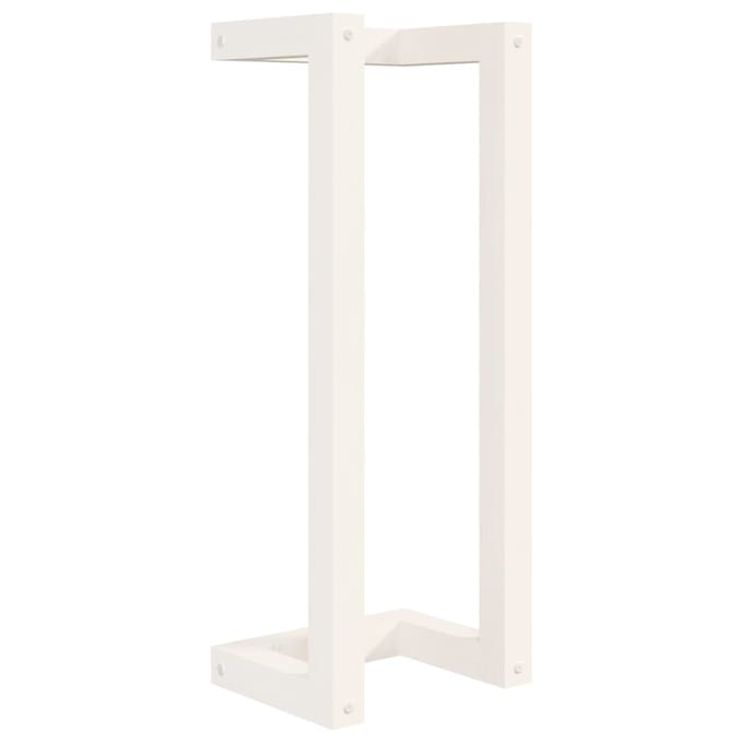vidaXL - Handdoekenrek - 23x18x60 - cm - massief - grenenhout - wit
