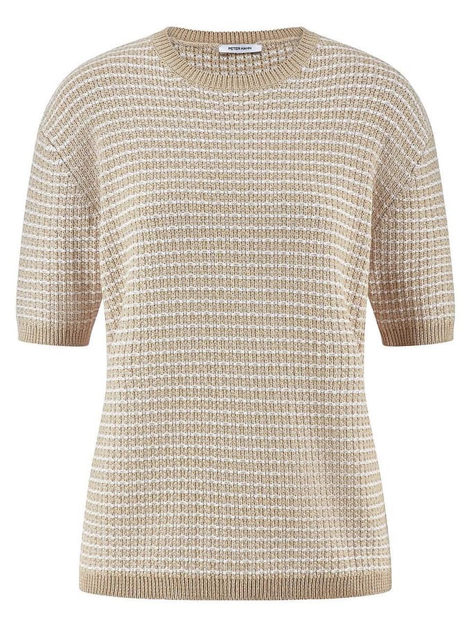 Trui ronde hals Van Peter Hahn beige