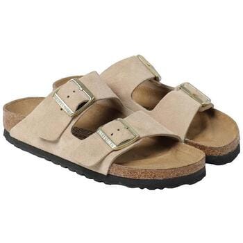 Birkenstock arizona suède sandcast platte sandalen unisex