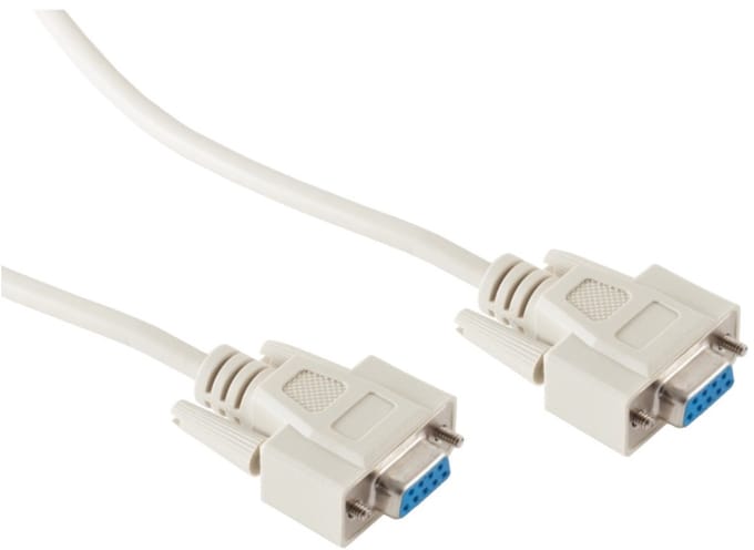 Seriële RS232 kabel 9-pins SUB-D (v) - 9-pins SUB-D (v) / gegoten connectoren - 1,8 meter
