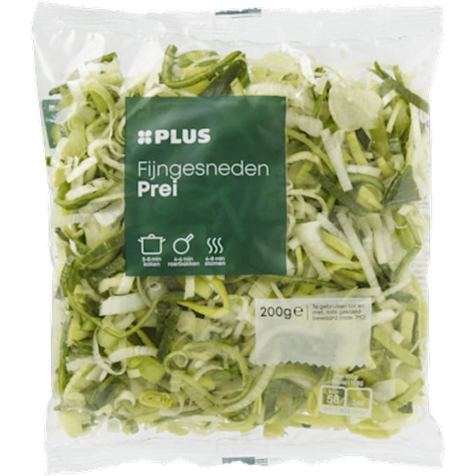 Prei fijngesneden