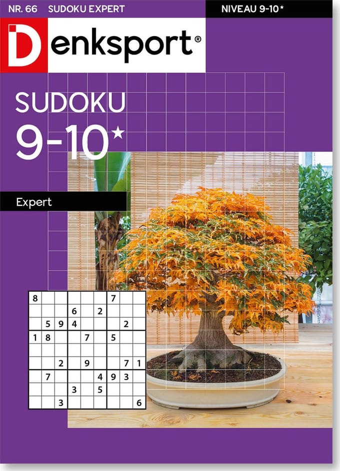 Denksport Puzzelboek Sudoku 9-10* expert, editie 66