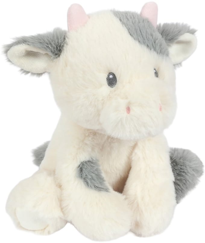 PIA Soft Toys-Pluche Knuffeldier - Koe zittend 19 cm
