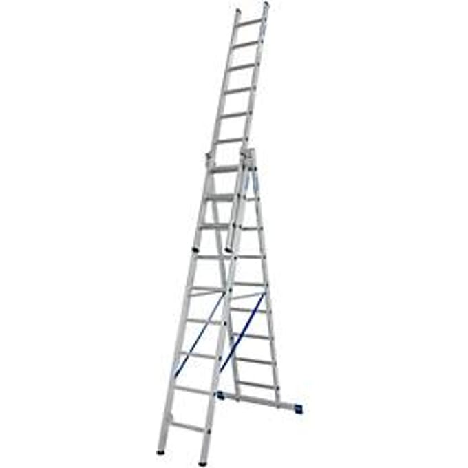 Multifunctionele ladder van aluminium 3 x 9 sporten