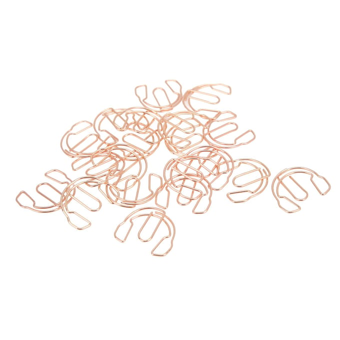 20 Stuks Kleine Binderclips Roségoud Duurzaam Roestvrij Metaal Multifunctioneel Headset Ontwerp Binder white