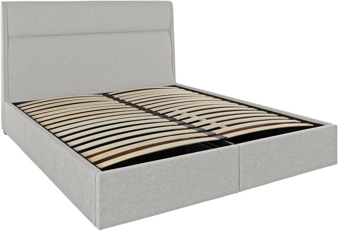 Aztec-Bed - 180x200 - Lichtgrijs Stof
