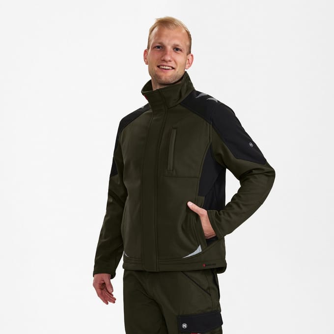Engel Galaxy softshell jack 8810-229 - Forest Green / Black - M