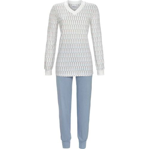 Ringella Stippen pyjama warm katoen Wit vrouw 38