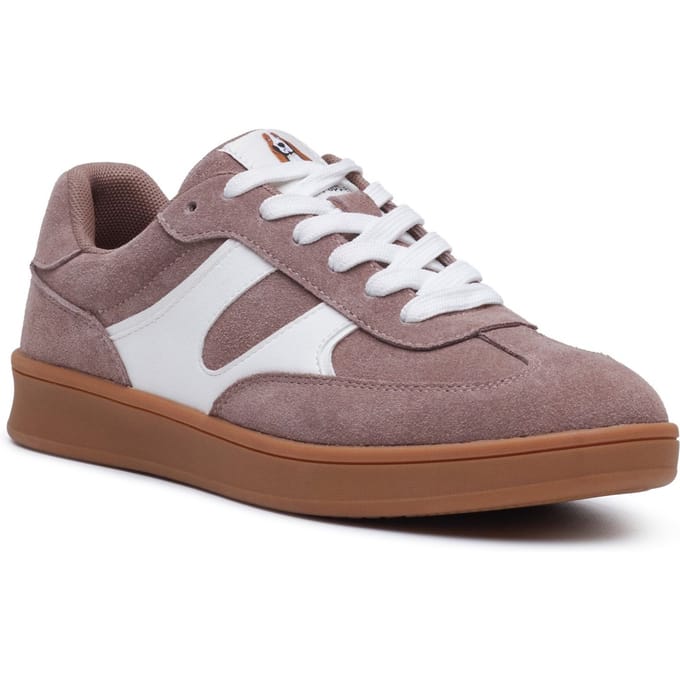 Hush Puppies Maura Suède Dames Stone Sneakers