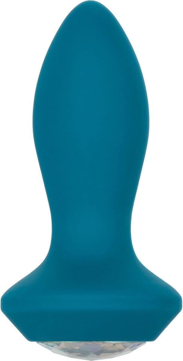 CalExotics - Vibrating Petite Crystal Probe - Anal Toys Buttplugs Blauw