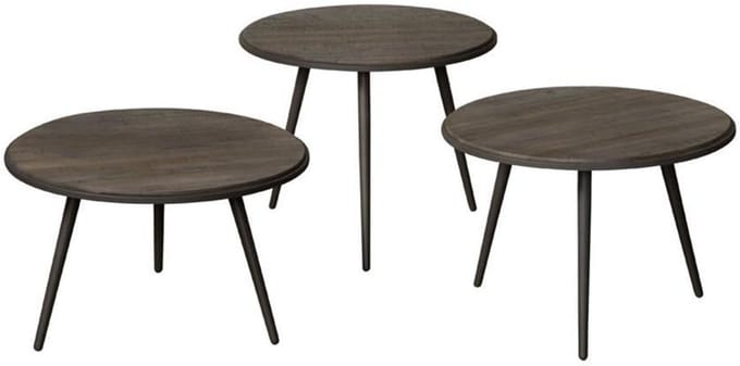 Tower Living - Turi bijzettafel set 55 cm - grijs