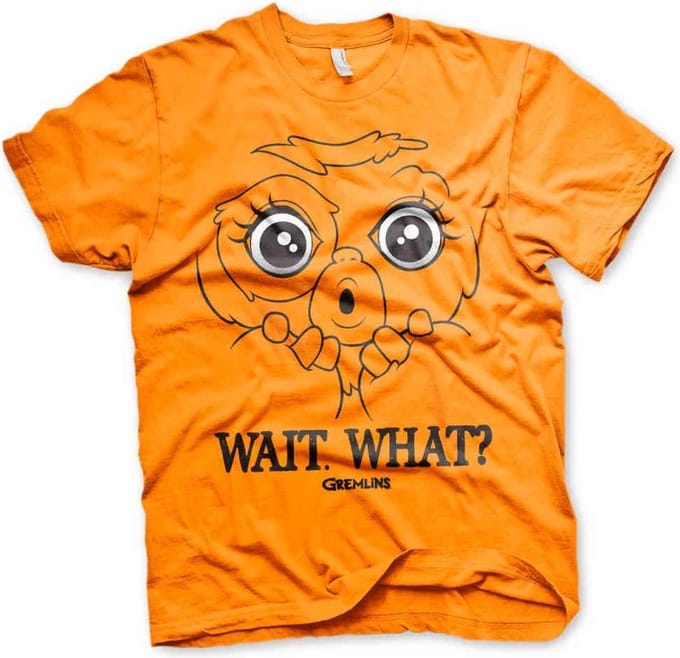 Gremlins Heren Tshirt -S- Wait. What? Oranje